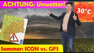 UnwetterWahnsinn Superzellen mit Hagel und Tornados im Osten Ab Sonntag sommerlich GFS vs ICON [upl. by Ainod462]