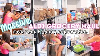 MASSIVE GROCERY HAUL AND MEAL PLAN  REFRIGERATOR AND PANTRY RESTOCK [upl. by Enila]