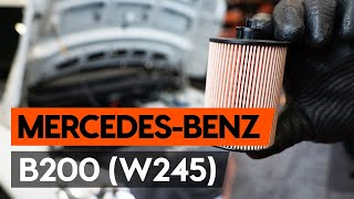 Så byter du oljefilter och motorolja på MERCEDESBENZ B200 W245 AUTODOCLEKTION [upl. by Imuy]