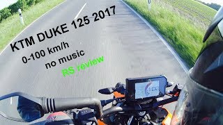 KTM DUKE 125 2017  0  100 kmh [upl. by Diver]