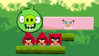 Angry Birds Kick Piggies  TRANSFORM STELLA TO RECTANGLE TO KICK ROUND PIG [upl. by Adnilemre396]