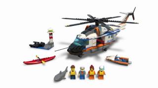 Heavyduty Rescue Helicopter  LEGO City Coast Guard  60166  Product Animation [upl. by Assenev]