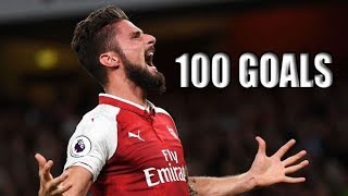 Olivier Giroud  All 100 Goals For Arsenal [upl. by Giaimo]