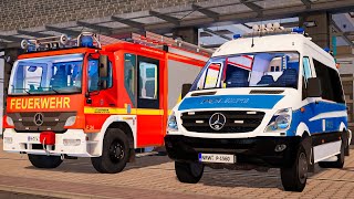 Emergency Call 112  German Firefighters Polizei First Responding 4K [upl. by Mano]