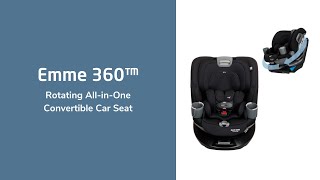 Emme 360 Rotating AllinOne Convertible Car Seat  Overview of Features  MaxiCosi [upl. by Esyle]