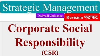 CSR Corporate Social Responsibility CSR Committee Function Schedule VII Strategic Management mba [upl. by Jezabella]