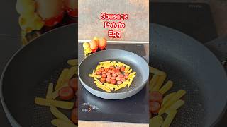 Sausage Potato Egg shorts stopmotion [upl. by Ahsemac]