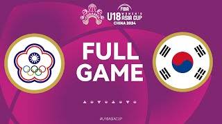 Chinese Taipei v KOR  Full Basketball Game  FIBA U18 Womens Asia Cup 2024  Div A  Group Phase [upl. by Yelrahc]