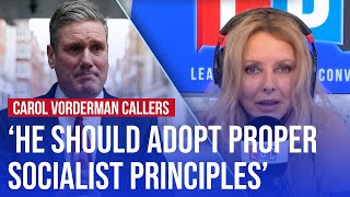 Carol Vorderman callers suggest new polices for Keir Starmer  LBC [upl. by Llenroc133]