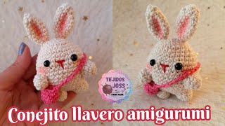 Conejito Llavero Amigurumi  Tejidosjoss [upl. by Backer]