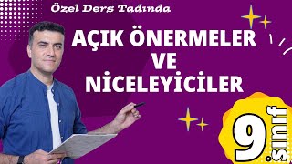 9sınıf Önermeler Mantık 4ders Açık Önermeler ve Niceleyiciler Konu Anlatımı Soru Çözümü [upl. by Lyell]