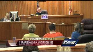 Judge reads sentence in Tyler Hadley case [upl. by Case]