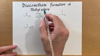 Diazomethane formation of methyl esters [upl. by Onitsuaf590]