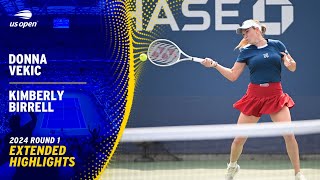 Donna Vekic vs Kimberly Birrell Extended Highlights  2024 US Open Round 1 [upl. by Tortosa]