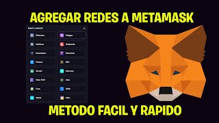 COMO AGREGAR TODAS LAS REDES A METAMASK [upl. by Fulvi]