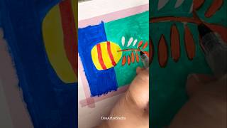 How to draw minimal cute vase using gouachehowto art shorts shortsfeed shortsvideo [upl. by Acirtal]