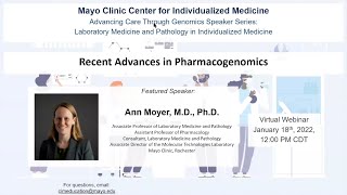 Recent Advances in Pharmacogenomics  Laboratory Medicine and Pathology in Individualized Medicine [upl. by Wheeler929]