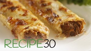 Beef Ragù Cannelloni  By RECIPE30com [upl. by Llednahs727]