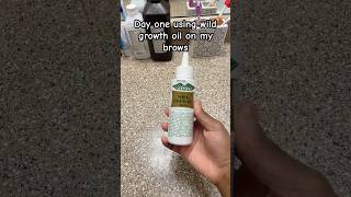 Day 1 using wild growth oil on my eye brows oil growthjourney [upl. by Melvin]