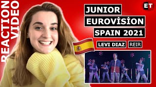 REACTION • Levi Díaz  Reír Junior Eurovision 2021 🇪🇸 Spain [upl. by Nareht]