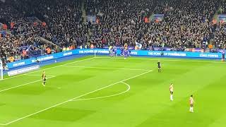 Leicester vs Southampton 2024 championship  Vardy celebrating goal number 4 [upl. by Estrella880]