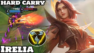 Wild Rift Irelia  Top 4 Irelia Hard Carry Gameplay Rank Challenger [upl. by Retnuh]