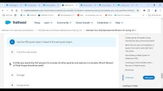 Maintain Your CPQ Specialist Certification for Spring ’24  Trailhead  Salesforce [upl. by Adrian612]