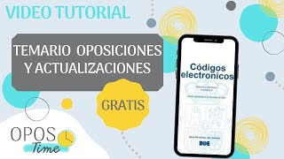 11TEMARIO OPOSICIONES GRATIS ACTUALIZACIÓN DE LEYES Y NORMAS EN REVISIÓNCÓDIGOS ELECTRÓNICOS BOE [upl. by Dobson]