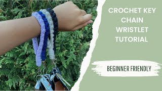 Crochet Key Chain Wristlet Easy Crochet Projects Crochet Tutorial [upl. by Silra637]