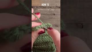 How to Half Double Crochet Decrease in Back Loop Only 🧶 Crochet Garden Repeat [upl. by Keil]