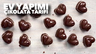 EVİNİZDE YAPIMI ÇİKOLATA TARİFİ  İNANILAZ KOLAY BİR TARİF 🍫 [upl. by Eiltan611]