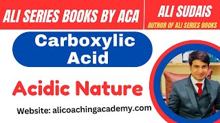 Carboxylic Acids Lec 4 Acidity of carboxylic acid   MDCAT  Ali Sudais  Ali Series Books  JEE [upl. by Mettah]