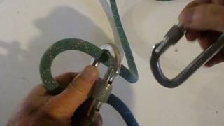 CROSSED CARABINER RAPPEL SET UP [upl. by Atiraj810]