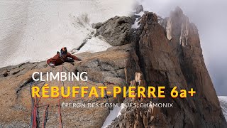 Climbing 5 pitches on Éperon des Cosmiques RébuffatPierre 6a  Chamonix July 2022 [upl. by Misak219]