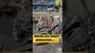 Duke 250 bs6 exhaust modification 🥵  shorts ytshorts shortsfeed duke250 duke250modified [upl. by Naol764]