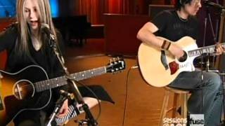 Avril Lavigne  Sk8er Boi acoustic live Sessions  AOL April 12 2004 HQ [upl. by Aihsekat255]