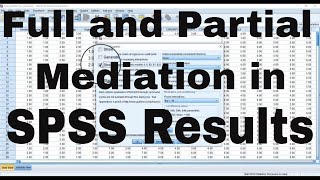 How to reach a conclusion of Full or Partial Mediation in SPSS results [upl. by Esinej]