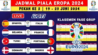 Jadwal Piala Eropa 2024 Pekan ke 2  Spanyol vs Italia  Belanda vs Prancis  Klasemen euro 2024 [upl. by Mace]