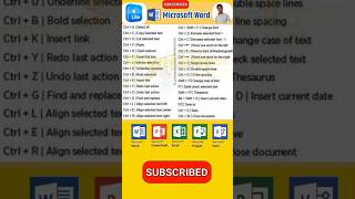 Ms Word shortcut keys  Computer keyboard shortcut keys mswordRiyajcomputer shorts [upl. by Merkle]