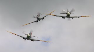 Dramatic Spitfire Display x6 Spitfires  Battle of Britain Airshow  Headcorn  Aero Legends  2023 [upl. by Assillam]