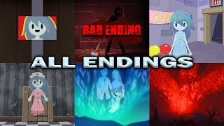 ALL ENDINGS in Spookys Jump Scare Mansion Main Game amp DLCs [upl. by Marx375]