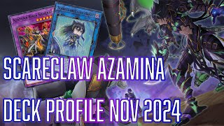 YUGIOH Scareclaw Azamina Deck Profile Nov 2024 [upl. by Aryamo]