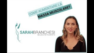 LA DIETA PER AUMENTARE LA MASSA MUSCOLARE [upl. by Anaili366]