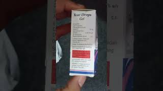 Teardrops Gel carboxymethylcellulose Sodium 10mg 1 wv for dry eyes Unboxing in Rs157 from Amazon [upl. by Jermaine873]