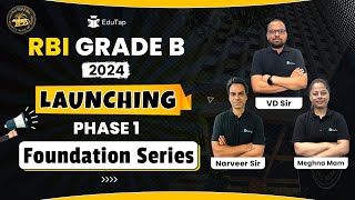 RBI Grade B 2024 Syllabus Preparation RBI Phase1 Foundation Series Reasoning Quant English EduTap [upl. by Kall]