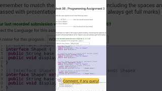 Nptel Java week 8 Programming Assignment Answers nptel viralshort [upl. by Obe128]