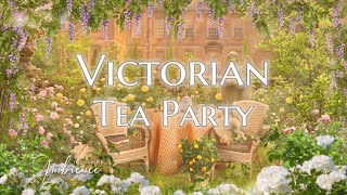 Victorian SpringSummer ASMR Ambience  Garden Tea Party  Fontaine Sounds Horses Nature Sounds [upl. by Egwin]