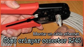 CÓMO CRIMPAR UN CONECTOR RJ45  CONSTRUCCIÓN CABLE ETHERNET [upl. by Letty]