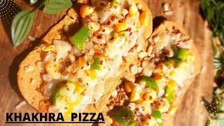 Khakhra Pizza recipe  Quick and yummy Evening snack  5 minute recipe [upl. by Epifano]