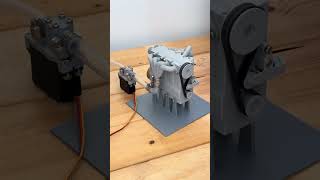 Mini 3D Printed Engine controlled by a servo motor 3dengine engineering [upl. by Lounge]